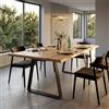 Milani Home ALVIN - tavolo da pranzo moderno con piano da 4 cm