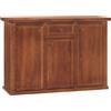 Milani Home s.r.l.s. Credenza Con Vetrina In Legno Massello 105x42x205 :  : Casa e cucina