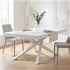 MIlani Home FLORA - tavolo in legno e acciaio 180 x 100