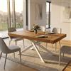 MIlani Home FLORA - tavolo in legno e acciaio 180 x 100