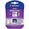 Verbatim 64GB Scheda SD Verbatim classe 10 [44024]