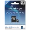 Mediarange 8GB Scheda MicroSD MediaRange SD CL.10 inkl. Adapter [MR957]