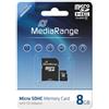 Mediarange 8GB Scheda MicroSD MediaRange SD CL.10 inkl. Adapter [MR957]