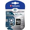 Verbatim 32GB Scheda Micro SDHC Verbatim Pro Class 10 UHS-I incl adattatore [47041]