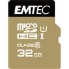 Emtec 32GB Scheda MicroSDHC Emtec CL.10 Gold+ con adattatore [ECMSDM32GHC10GP]