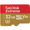 Sandisk 32GB Scheda MicroSDHC SanDisk V30 A1 Extreme 100MB SDSQXAF-032G-GN6MA [SDSQXAF-032G-GN6MA]