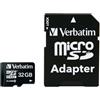 Verbatim 32GB Scheda MicroSDXC Verbatim con Adattatore - Classe 10