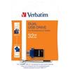 Verbatim Pen Drive 32GB Verbatim Store n Go Dual Drive USB 3.0 / USB C [49966]