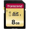 Transcend 8GB Scheda SDHC Transcend 500S Class 10 UHS-I U1 [TS8GSDC500S]