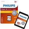 Philips 32GB Scheda SDHC Philips CL10 UHS-I 80mb/s [FM032SD45B/10]