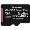 Kingston 256GB Scheda microSDXC Kingston Canvas Select Plus 100R A1 C10 Card + ADP [SDCS2/256GB]