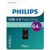 Philips Pen drive 64GB Philips Usb3.0 Pico Edition Nero [FM64FD90B/00]