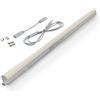 BRILONER - Barra LED sottopensile, con interruttore, da interni, 8 W, 800lm, 4.000K lampadine integrate, Lampada Sottopensile, per Pensili e Mobili Cucina, Connessione modulare, 58.5x2.2x3cm (LxAxL)