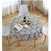 meioro Tovaglia Rotonda Grigio Retro tovaglia tovaglia in Cotone Lino, Adatto per la Decorazione della casa Cucina, Varie Misure (Diametro 120 cm)