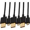 Amazon Basics Cavo USB 2.0 da USB-A maschio a Micro USB (Confezione da 3), 0.9 m, Nero