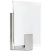 BRILLIANT lampada Sonian applique quadrato ferro/bianco | 1x C35, E14, 40W, adatto per lampade a candela (non incluse) | Scala da A ++ a E | Adatto per lampade a LED