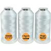 New brothread Set di 3 Bianco Colori poliestere filo di ricamo macchina grande bobina 5000M per tutte le macchine da ricamo