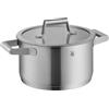 WMF Comfort Line Kochtopf Induktion Fleischtopf - Pentola a induzione da 20 cm, 3,3 l, coperchio in vetro Cromargan opaco, scala non rivestita, argento
