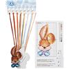 RTO Hase Blau Kit Punto Croce su Piastra di Legno, Cotone, Multicolore, 5.7x10.1 cm