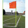 (07) 4 PALI CALCIO D'ANGOLO + BANDIERINE + CLIP + BUSSOLE + TAPPO SNODATI GIALLI