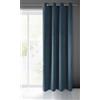 Eurofirany Pierre Occhielli-1 Pz. Tenda Termica Isolante in Velluto, Opaca, Oscurante, per cameretta, Soggiorno, Poliestere, Blu Scuro, 140x250 cm