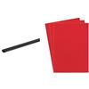 Fellowes D104NE Dorsini Rilegafogli, Diametro 4 mm, Confezione da 50 Pezzi, Nero + Fellowes 5370305 Copertine per Rilegatura Delta FSC, Formato A4, Confezione da 100 Pezzi, Rosso