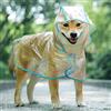 KoKoBin Cappotto Impermeabile per Cani Gatto con cappuccio, Regolabile PVC trasparente poncho impermeabile ultraleggero, Per cani di piccola taglia（Blu, S）