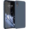 kwmobile Custodia Compatibile con Apple iPhone XR Cover - Back Case per Smartphone in Silicone TPU - Protezione Gommata - ardesia scuro
