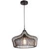 LUSSIOL Lampadario Doris, Sospensione Metallo, 60 W, Nero, Ø 40 x H 31,5 cm