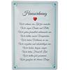 Schatzmix Blechschild Spruch Hausordnung Beige-grünes Metallschild Wanddeko 20x30 cm Tin Sign Targa di Metallo da Parete, Lamiera, Multicolore