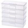 BENECREAT 5 Pezzi Scatola di Plastica Cassetta degli Attrezzi Contenitore di Stoccaggio Trasparente con Ventilazione per Cartoleria, Gadget, Giocattoli Modello