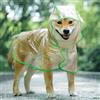 KoKoBin Cappotto Impermeabile per Cani Gatto con cappuccio, Regolabile PVC trasparente poncho impermeabile ultraleggero, Per cani di piccola taglia（verde, M）