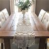 DÉCOCO Runner da tavolo in macramè tessuto a mano, decorazione per tavolo da matrimonio, stile bohémien, coperta per biancheria da letto, 35 cm x 180 cm