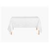 HYO Blanco Chic-MR18 Tovaglia, Tela di Poliestere Satinata, Laminata con Foglio di Vinile Trasparente, 250 g, Multicolore, 140x180 cm