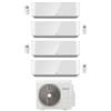 Unical Climatizzatore Condizionatore Unical Quadri Split Inverterserie AIR CRISTAL 10+10+10+13 con KMX4 28HE R-32 Wi-Fi Optional 10000+