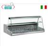 VETRINA ESPOSITIVA REFRIGERATA da BANCO, versione con VETRO CURVO, STATICA, temperatura +4 +6C, Linea VR2000, completa di unit refrigerante, illuminazione e gabbia di legno, V.230 1, Kw.0,441, dim.mm.1500x930x660h