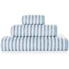 SOREMA NewYork - Set di asciugamani 30 x 50/50 x 100/70 x 140 cm, colore: Bianco/Blu