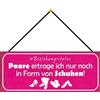 Schatzmix Blechschild Beziehung Paare Schuhe Metallschild 27x10cm Deko Tin Sign mit Kordel Targa di Metallo da Parete, Lamiera, Multicolore, 27x10 cm