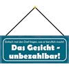 Schatzmix Blechschild Chef fragen, Was er beruflich. Metallschild Deko 27x10 mit Kordel Targa di Metallo da Parete, Lamiera, Multicolore, 27x10 cm