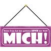 Schatzmix Blechschild Meine Frau Hat geilsten Arsch Metallschild 27x10cm Deko mit Kordel Targa di Metallo da Parete, Lamiera, Multicolore, 27x10 cm