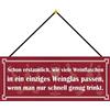 Schatzmix, scritta in lingua tedesca bottiglie di vino in calice da vino, targa in metallo, 27 x 10 cm, con cordoncino, targhetta in metallo, multicolore, 27 x 10 cm