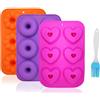 Kaishuai Stampo ciambella Stampi silicone Stampi dolci,per creare ciambelle,muffin, cupcake,bagel,Stampi in silicone,stampo per ciambelle in antiaderente,Silicone spazzole