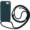 MEVIS Cover compatibile con iPhone 6/6S/7/8 Plus(5,5),Collare per custodia Collari per cellulare Sottile Antiurto Regolabile Lanyard Case-Verde scuro