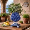 CERAMICHE CALTAGIRONE Portafiori Pigna cm 40 Ceramica Siciliana Caltagirone Blu