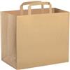 Buste di carta personalizzati Buste Take Away in carta riciclata avana 32 x 22 x 33 cm personalizzate o neutre