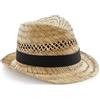 Beechfield Cappello di paglia personalizzato Beechfield Straw Summer Trilby personalizzate o neutre
