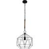 EGLO lampada a sospensione Cottingham, 1 fiamma, stile vintage | industriale, in acciaio e corda naturale, per tavolo da pranzo o soggiorno, nero, naturale, portalampada E27, Ø 37 cm