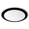 Eglo Lampada da soffitto a LED Competa 2, 1 luce, lampada da parete in acciaio e plastica, colore bianco, nero, trasparente, lampada da soggiorno, bianco caldo, Ø 33,5 cm