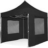 RAY BOT Gazebo pieghevole 3x3 nero Exa 45mm alluminio TOP con finestre PVC 350g