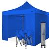 RAY BOT Gazebo pieghevole 3x3 blu Exa 45mm alluminio con laterali. PVC 350g